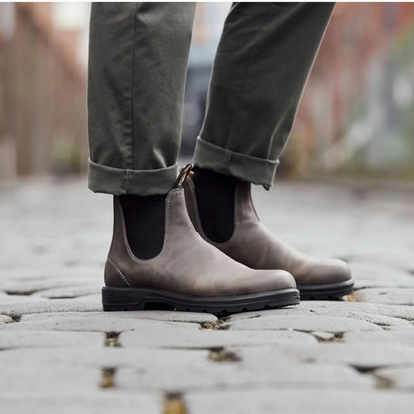 Blundstone 1469 Steel Grey Leather Chelsea Ankle Boots Size 8.5 New in Box - Picture 5 of 11